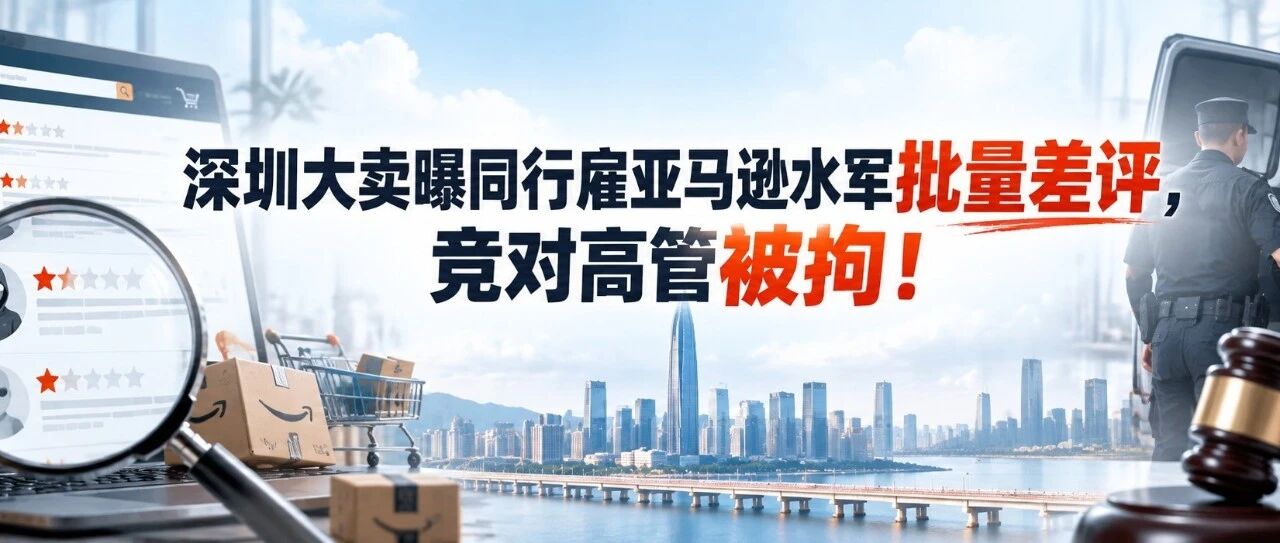 深圳大卖曝同行雇亚马逊水军批量差评，竞对高管被拘！