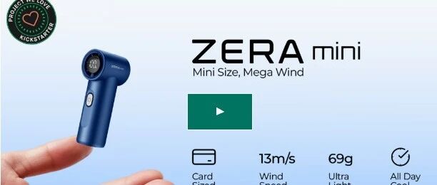硬件出海|海外众筹新品速递-要PK几素？超小型涡轮手持风扇项目能否拿下20万美金