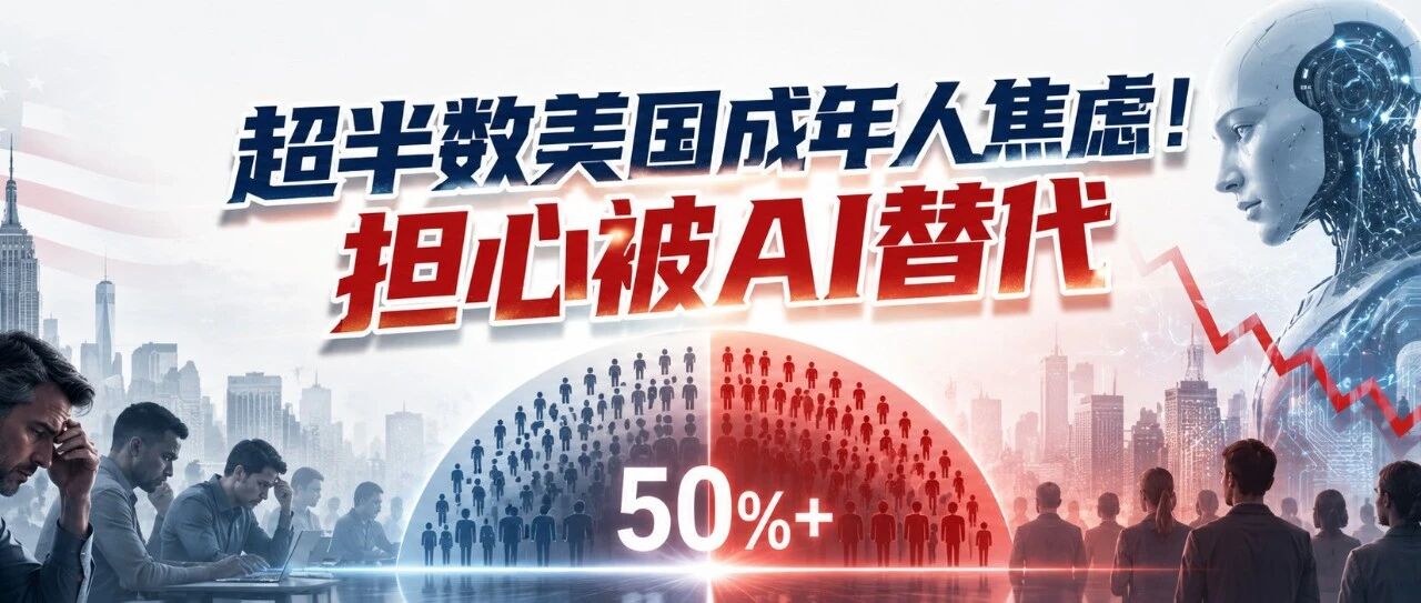 超半数美国成年人焦虑！担心被AI替代