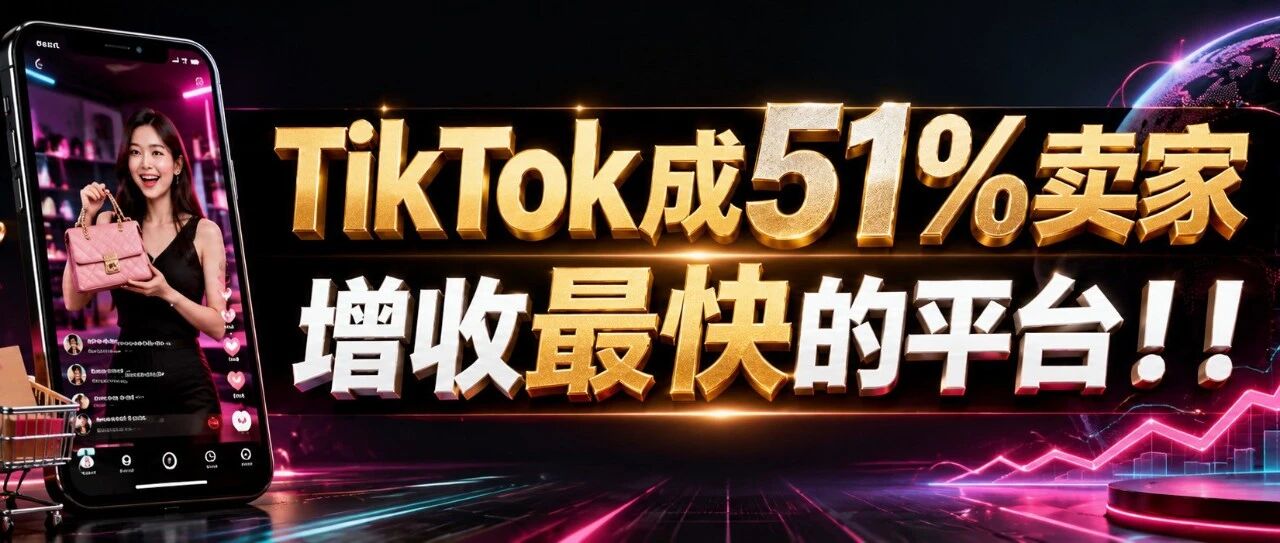 TikTok成51%卖家增收最快的平台！！