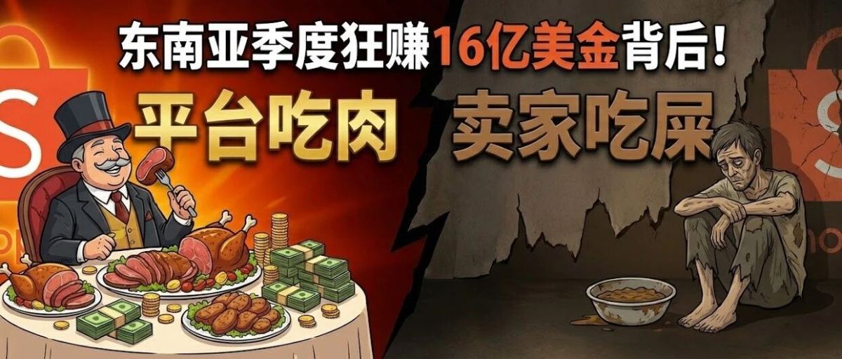 东南亚季度狂赚16亿美金背后！平台吃肉，卖家吃屎