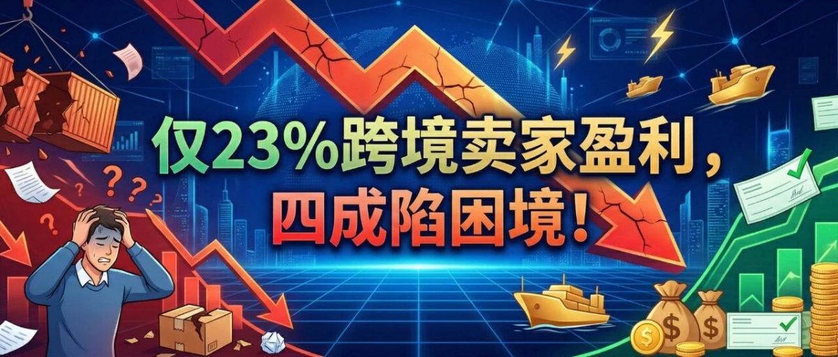 仅23%跨境卖家盈利，四成陷困境！
