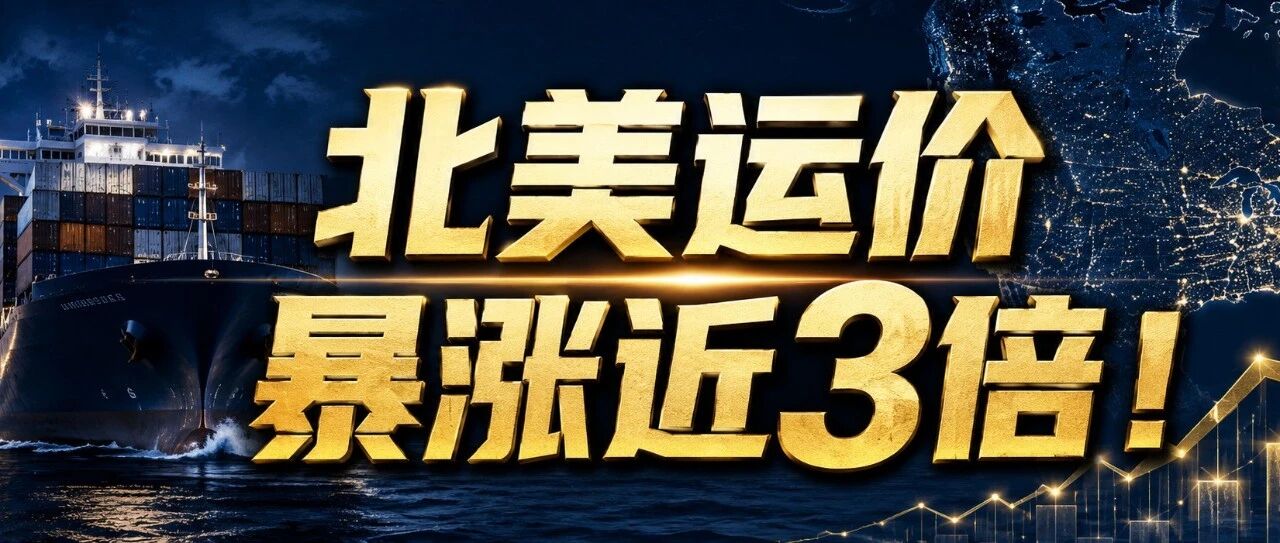 北美运价暴涨近3倍！