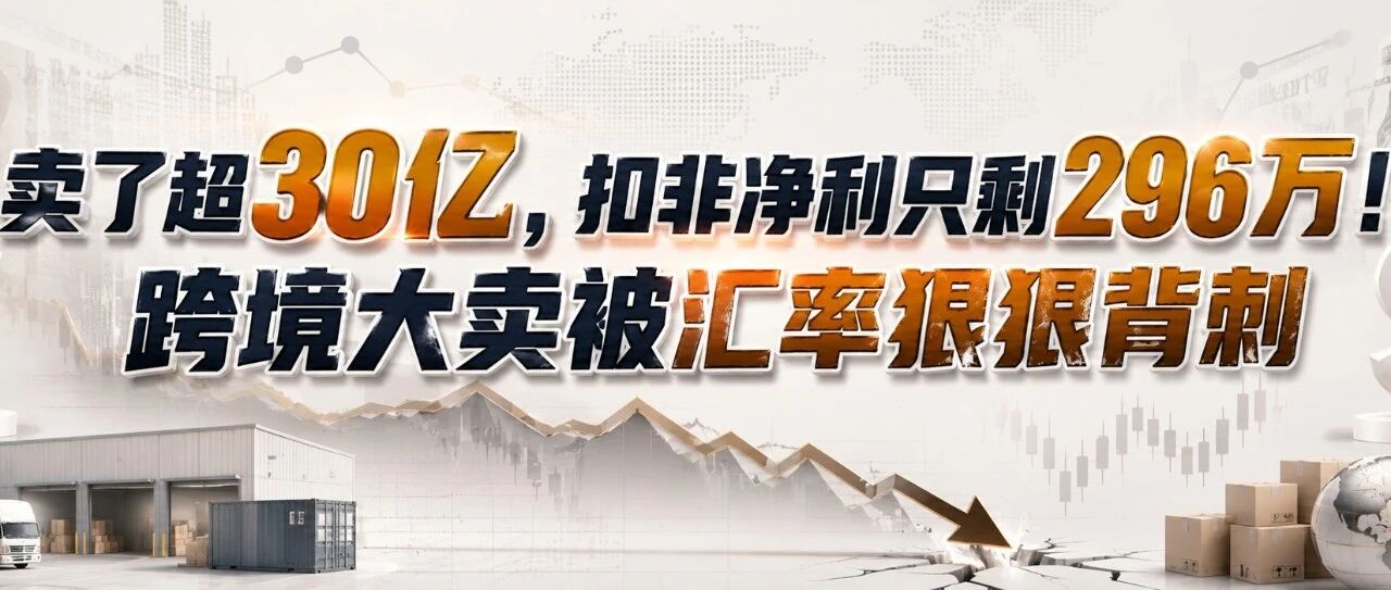 卖了超30亿，扣非净利只剩296万！跨境大卖被汇率狠狠背刺