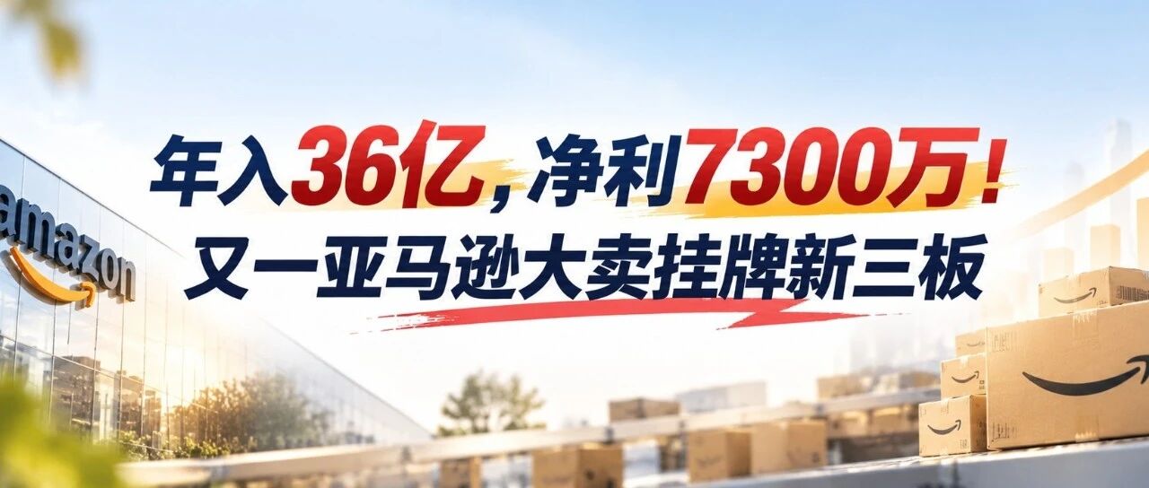年入36亿，净利7300万！又一亚马逊大卖挂牌新三板