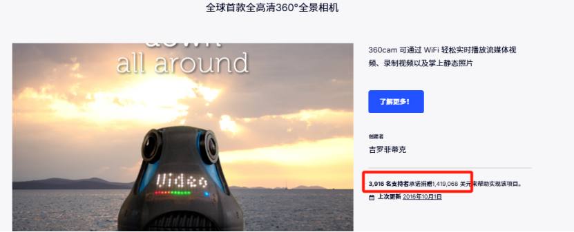 硬件出海/海外众筹-14年前的全球首款全景相机筹了141万美金