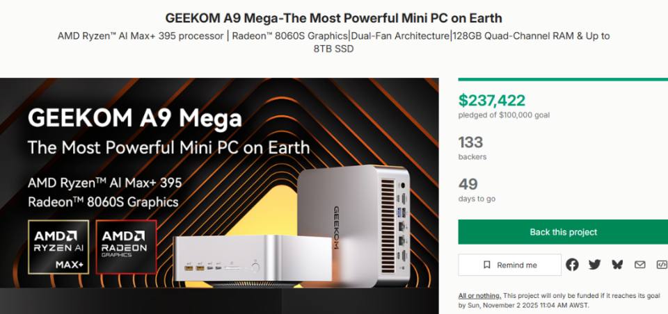 硬件出海/海外众筹新品速递-积核发布号称地标最强的MiniPC，已拿下20多万美金！