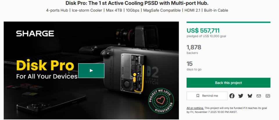 硬件出海/海外众筹新品速递-闪极主动散热SSD能否重新定义便携存储