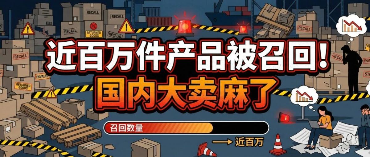近百万件产品被召回！国内大卖麻了